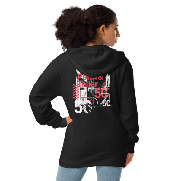 Unisex fleece zip up hoodie